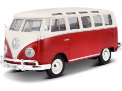 (MA-31956R) Maisto Volkswagen Van Samba 1:25 bílo/červená (6)