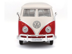 (MA-31956R) Maisto Volkswagen Van Samba 1:25 bílo/červená (7)