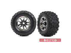 (TRA9573A) Traxxas kolo 3.8", disk černý chrom, pneu Sledgehammer belted (2ks)