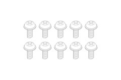 (TB-760214) Turbo Racing šroubky M1.7x3mm C50 (10ks)