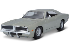 Maisto Dodge Charger R/T 1969 1:25 stříbrná