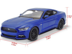 Maisto Ford Mustang GT 2015 1:24 modrá metalíza