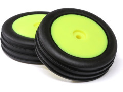 (LOS41048) Losi kolo s pneu Wide Body Rib, přední, disk žlutý: Mini-B (2ks)