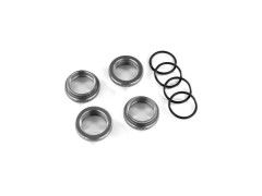 (TRA8968-GRAY) Traxxas stavěcí matice tlumiče GT-Maxx hliníková šedá (4ks)