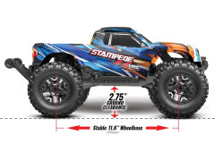 Traxxas Stampede 1:10 4x4 VXL RTR (modrý)