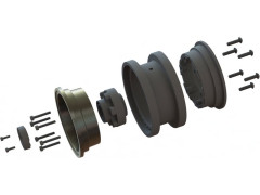 (PRO282600) Disk 2.9" Black Rhino Armory Gunmetal Alu Dual Offset (+5/+10): Axial SCX6 (2ks)