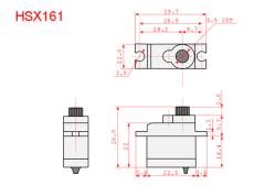 (HSP0027) H-Speed servo HSX161 4.0kg.cm 0.088s/60° (4)