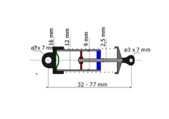 (TRA8160-GRN) Traxxas tlumič GTS zelený (Long Arm Lift Kit) (4ks) (2)