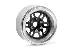 (KAV52.2.015) Disky 1.9'' hliníkové beadlock 1:10 (černé) (2ks)