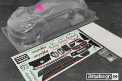 (BDGT-190PGT3R) Karoserie čirá P-GT3R 190mm