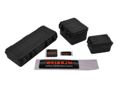 (HSPY020) Maketa boxů různých velikostí 1:10 (černé) (sada 3ks)