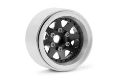 (KAV52.2.018) Disky 1.9'' hliníkové beadlock 1:10 (černé) (2ks)