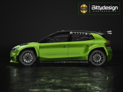 (BDRX-190FRS2H) Karoserie čirá Škoda Fabia RS Rally2 1:10 (tl. 1.2mm)