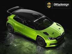 (BDRX-190FRS2H) Karoserie čirá Škoda Fabia RS Rally2 1:10 (tl. 1.2mm)