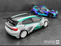 (BDRX-190FRS2H) Karoserie čirá Škoda Fabia RS Rally2 1:10 (tl. 1.2mm)