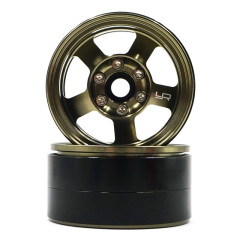 (YR-WL-0142GM) Disky 1.9 Beadlock Hliníkové CNC 5 Spoke (titanium) (2ks)