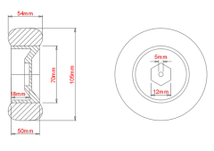 (TRA3771) Kolo přední Ribbed 2.8, stříbrný disk (2ks) (2)