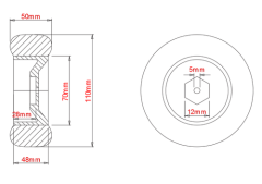 (TRA3770) Traxxas kolo zadní Off-Road 2.8, stříbrný disk (2ks) (2)
