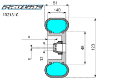 (PRO1021310) Pro-Line kolo 1.9" Mickey Thompson Baja Pro X G8, disk Holcomb černý H12 (2ks) (8)