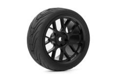 (WL-0109) Kola Spec T CS Wheel Offset 3 Black w/Tire 1:10 (4ks)