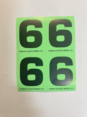 (66546-1) Polepy čísla 6 (4ks)