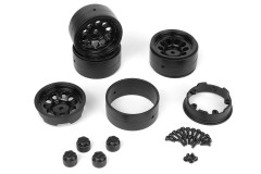 (160841) CS-10 Beadlock disky 1.2in (černé) (4ks)