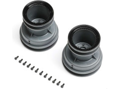 (LOS-2059) Losi disk kola MT šedý, beadlock černý Mini LMT (2ks)
