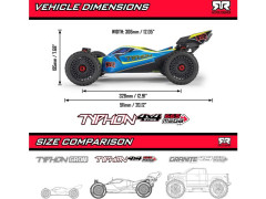 Arrma Typhon Mega 665 1:8 4WD RTR (žlutá)