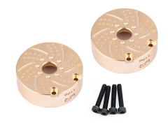 (TRX4-054) Mosazné rozšířené kryty portálů P/Z pro Traxxas TRX-4 (2ks)