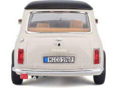 Bburago Mini Cooper 1969 1:18 krémová (8)