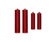 (TRA10966-RED) Traxxas nádržka tlumiče hliníková červená (sada)