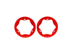 (TRA10976-RED) Traxxas beadlock kroužek 3.5" přední červený (2ks)