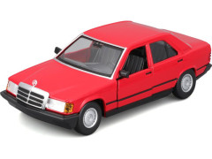 Bburago Mercedes-Benz 190E 1987 1:24 červená