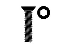 (C-3002-40-25) Ocelový imbusový šroub s zápustnou hlavou M4x25mm (10ks)