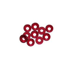 (UR1501-R) 3mm hliníkové konické podložky červené (10ks)
