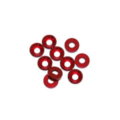 (UR1511-R) 4mm hliníkové podložky červené (10ks)
