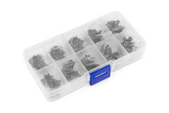 (SSS-200) Sada černých šroubů z uhlíkové oceli 12.9 s krabičkou (200ks)