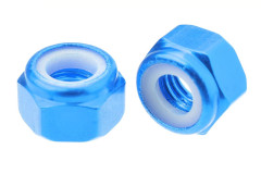 (C-3106-40-4) Hliníkové Nylon STOP matky M4 - modré (10ks)