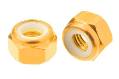 (C-3106-40-0) Hliníkové Nylon STOP matky M4 - zlaté (10ks)
