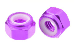 (C-3106-20-2) Hliníkové Nylon STOP matky M2 - fialová (10ks)