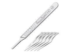 (SH-PKN9220) Modelcraft skalpel kovový #4, čepele #26A (5ks)