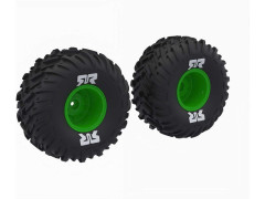 (ARA-2575) Arrma kolo s pneu dBoots Cut Chevron, disk zelený (2ks)