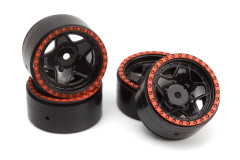 (160867) CL-5 Beadlock disky 1.2in (červené) (4ks)