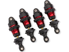 (TRA10865-RED) Traxxas tlumič Mini GTR hliníkový červený (4ks)