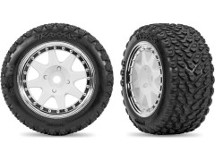 (TRA10873-WHTC) Traxxas kolo, disk 8-spoke, pneu Rally (zadní) (2ks)
