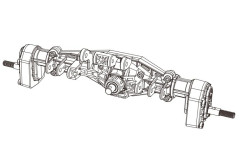 (MX-P12YSB) Zadní náprava sestavená