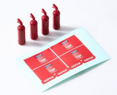 (FMSC3381) Maketa hasicího přístroje 1:18  (4ks)