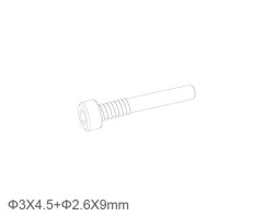 (UDM01-052) Čep imbus Ø2.5*13.5 (8ks)