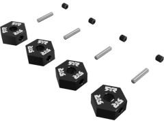 (ARA-3276) Arrma unašeč kola šestihranný 12mm, černý (4ks)