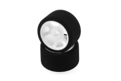 (HRE006-0091) Mechová kola přední 1:12, bílý disk SOFT, T-FOAM (2ks)